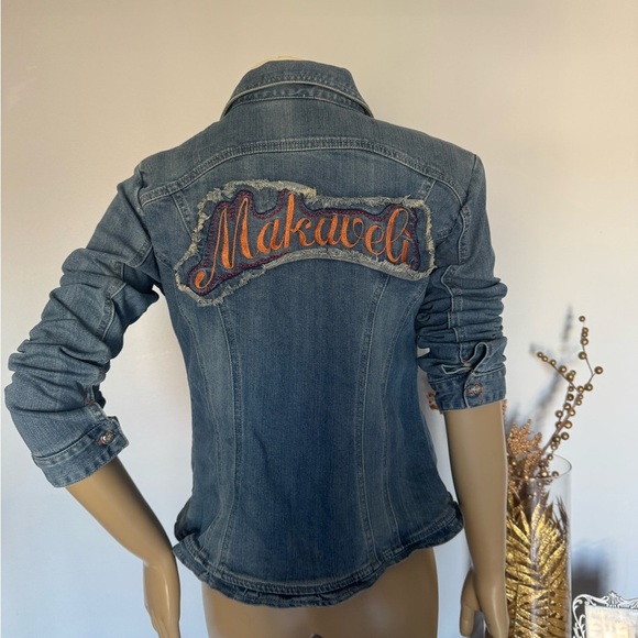Makaveli Denim designer Jacket . Ptp 18 X 21 inches - Picture 3 of 12